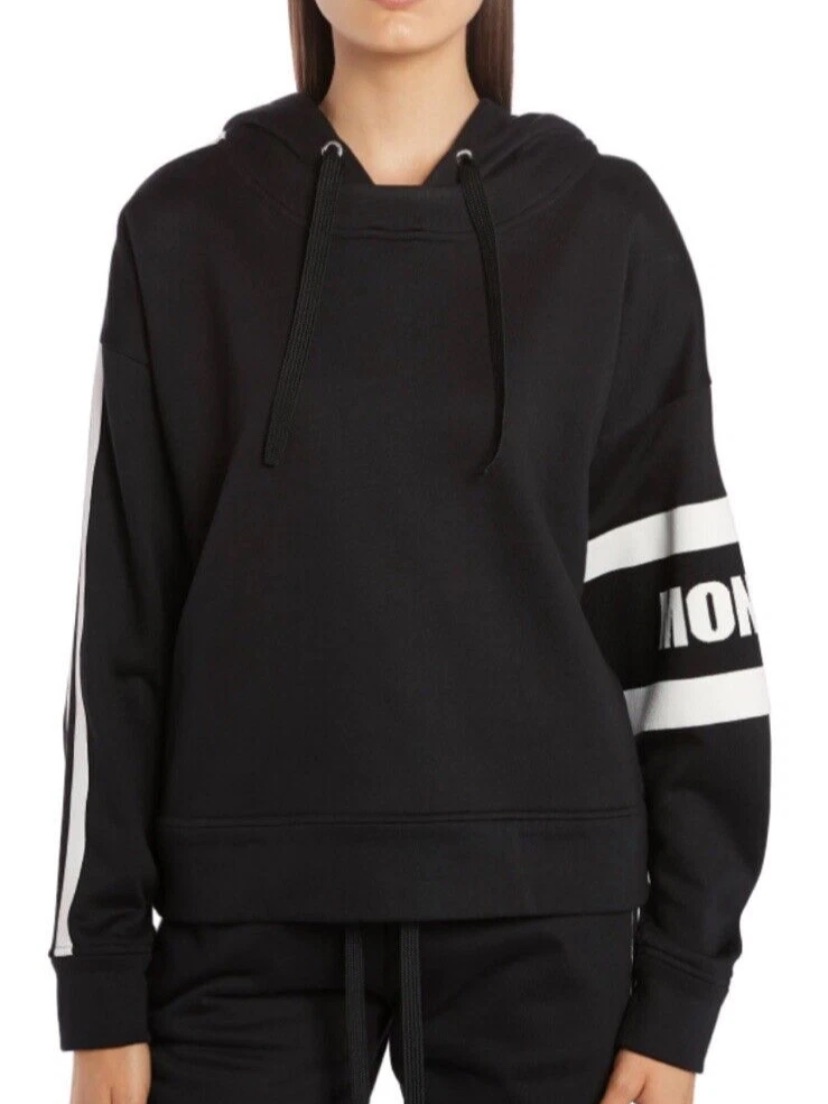 Moncler Logo Lined Removable Hoodie, Sweatshirt - Black & White - Size Xl - Nwt!